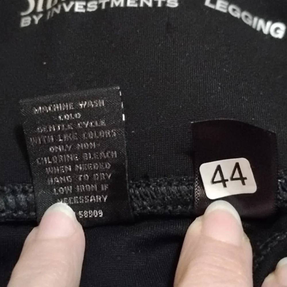 SLIM FACTOR BY Investments Black Women's Leggings Rayon-Nylon-Spandex S / 44 - Picture 7 of 7
